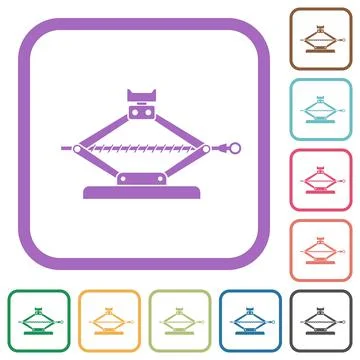 Car jack simple icons Stock Illustration