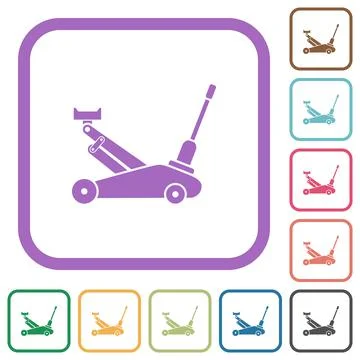 Car jack simple icons Illustrazione stock