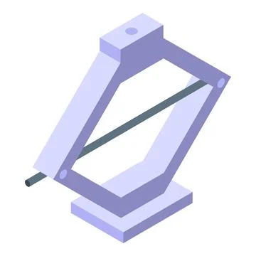 Car jack stands ready for changing tires and performing maintenance Stock Illustration