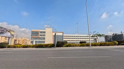 Car Journey Through Planned Clean Urban District New Cairo Showing Buildings Stock Footage 329866385