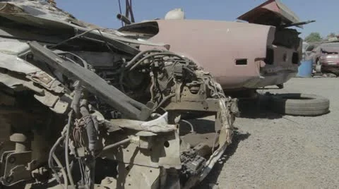 Car JunkYard Stock Footage 12097679