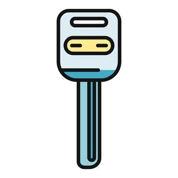 Car key and remote access automotive security icon Stock Illustration