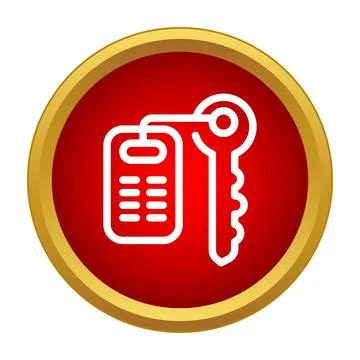 Car key and remote control security icon Stock Illustration