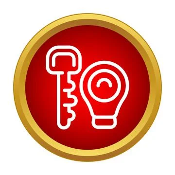 Car key and remote control security icon Stock Illustration
