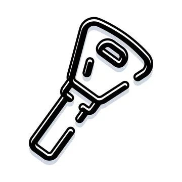 Car key and security access for starting ignition Stock Illustration
