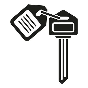 Car key and tag representing access and security Ilustración de archivo
