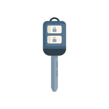 Car key with buttons showing locking and unlocking system Stock Illustration