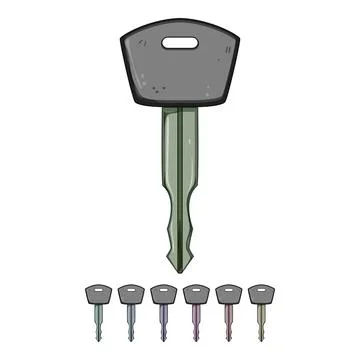 Car key cartoon vector graphic Illustration