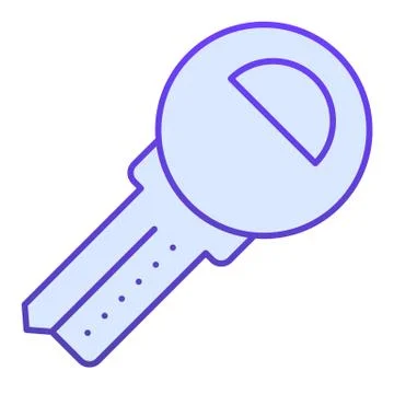 Car key flat icon. Unlock vector illustration isolated on white. Security Stock Illustration
