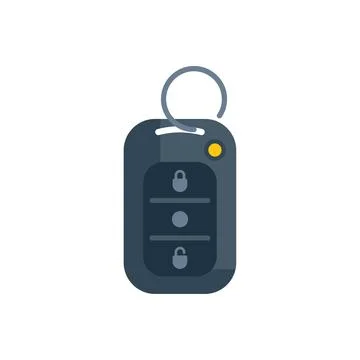 Car key fob with remote control locking feature Stock Illustration