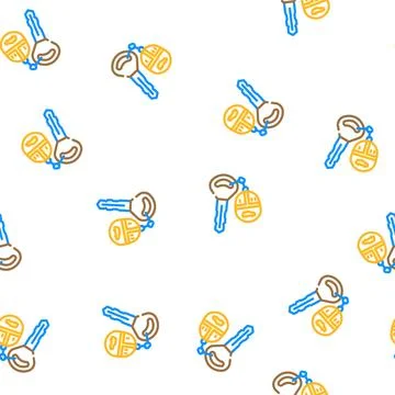 Car key with fob vector seamless pattern Stock Illustration