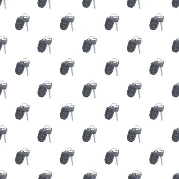 Car key fobs creating seamless security pattern Stock Illustration