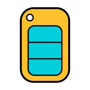 Car key icon, door system safety automobile web design, unlock button vector Stock Illustration