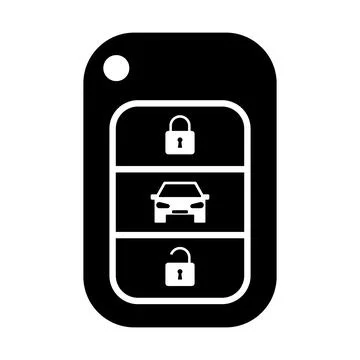 Car key icon, door system safety automobile web design, unlock button vector Stock Illustration