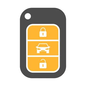 Car key icon, door system safety automobile web design, unlock button vector Stock Illustration