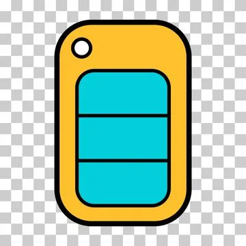 Car key icon, door system safety automobile web design, unlock button vector Stock Illustration