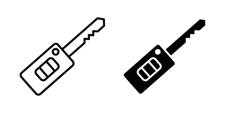 Car key icon graphic element. web icon set Stock Illustration