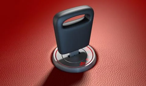 Car Key In Ignition Stock Illustration