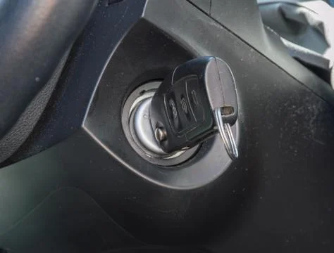 Car Key in the Ignition Stock Photos