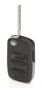 Car key isolated on white background. 3D illustration Stock Illustration