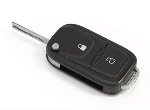 Car key isolated on white background. 3D illustration Stock Illustration
