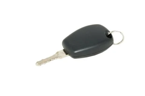 Car key isolated on white Stock Photos