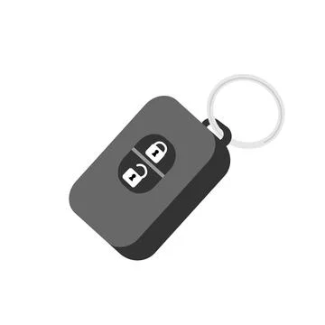 Car key on a key ring vector Stock Illustration