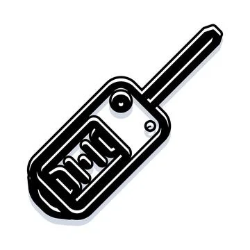 Car key remote control providing vehicle access security Stock Illustration