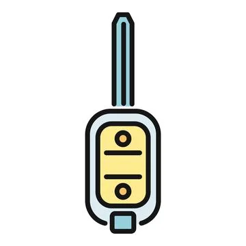 Car key remote control providing vehicle security access Illustrazione stock