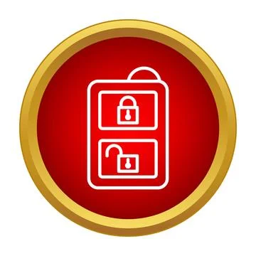 Car key remote controlling vehicle lock security Stock Illustration