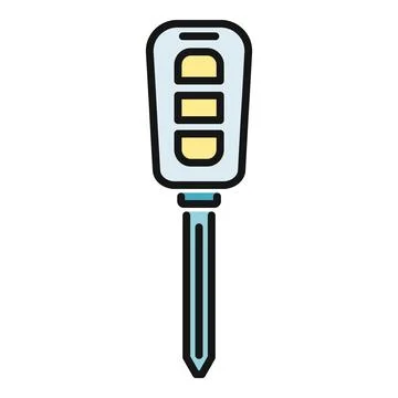 Car key remote fob security control access icon Stock Illustration