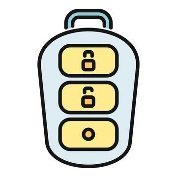Car key remote securing vehicle access system Stock Illustration