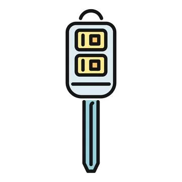 Car key remote showing lock and unlock buttons Stock Illustration