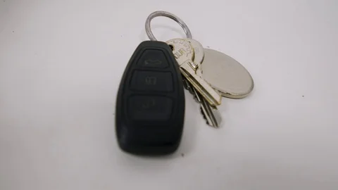 Car key is on the table Stock Footage 90101670