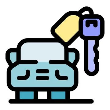 Car key unlocking vehicle, accessing transportation and automotive security Stock Illustration