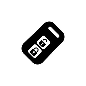 Car Keychain Flat Vector Icon Stock Illustration