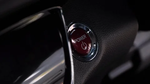 Car Keyless Ignition Button Stock Footage 100244105