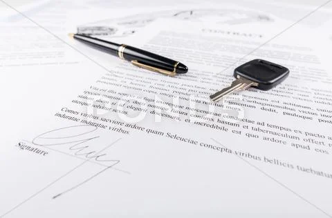 Car Keys On Agreement Document