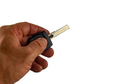 Car keys, central locking remote control on your hand Stock Photos
