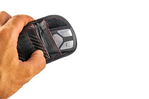 Car keys, central locking remote control on your hand Stock Photos