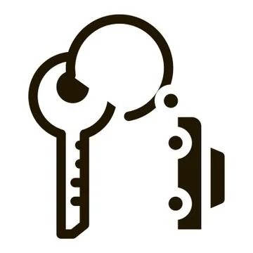 Car Keys Icon Vector Glyph Illustration Illustrazione stock
