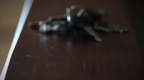 Car Keys Sliding Closeup Stock Footage 34401439