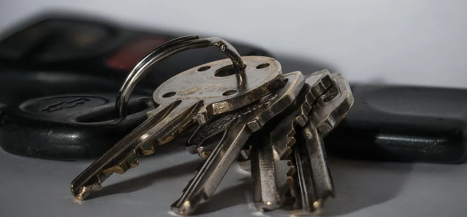 Car Keys on table macro  写真素材