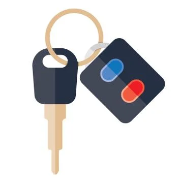 Car keys on a white background Stock Illustration
