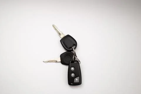 Car keys on white background Stock Photos