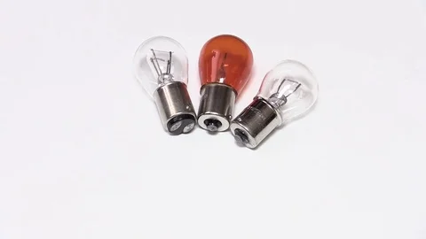 Car lamp on white background Video stock 72988161