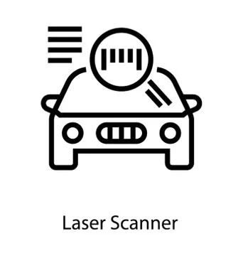 Car Laser Sensor Stock Illustration