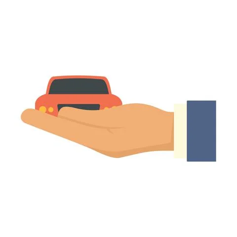 Car leasing icon flat isolated vector Illustrazione stock
