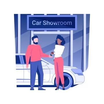 Car leasing isolated concept vector illustration. Ilustración de archivo