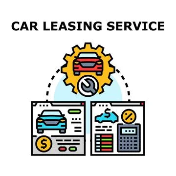Car leasing service concept presenting vehicle rental options Ilustración de archivo